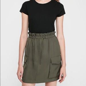 NWT Express high waisted cargo green skirt